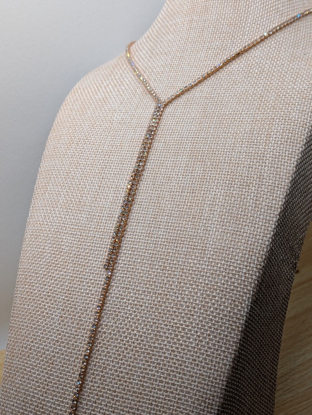 Rose Gold Rhinestone Necklace
